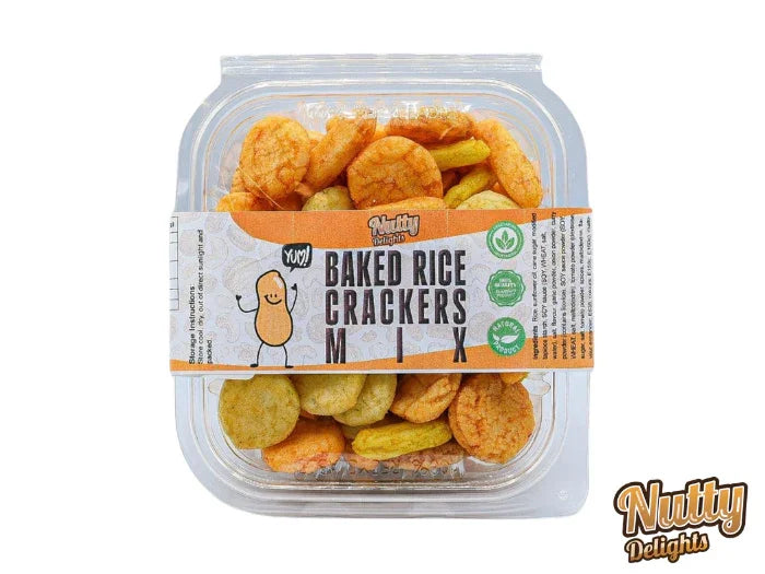 Delights Rice Crackers Wholesale Baked Rice Crackers Mix | Bulk Crackers – Nutty Delights