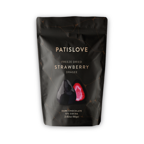 Dark Chocolate Covered Freeze-Dried Strawberry Dragee
