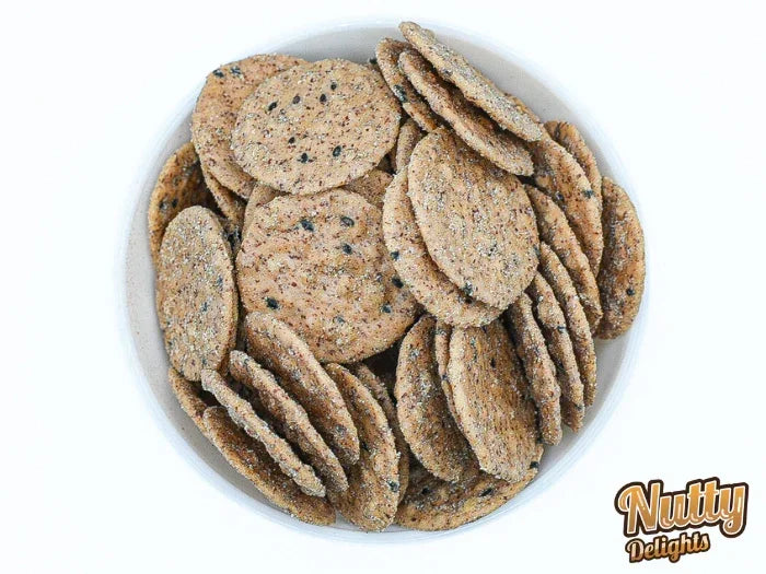 Delights Rice Crackers Buy Sesame & Black Pepper Rice Crackers | IRL, UK, EU – Nutty Delights