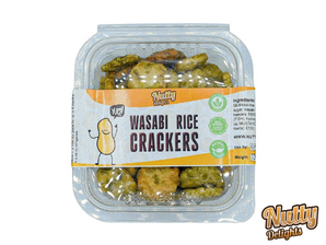 Rice Crackers Baked Round Wasabi - Nutty Delights