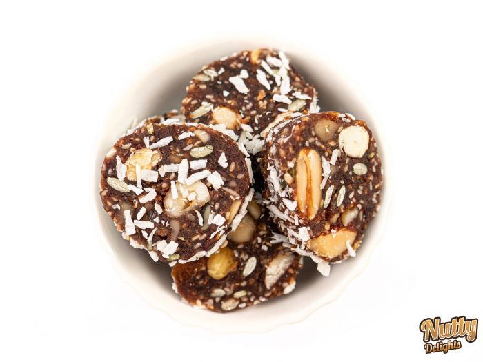 Dates, Nuts & Coconut Protein Bites